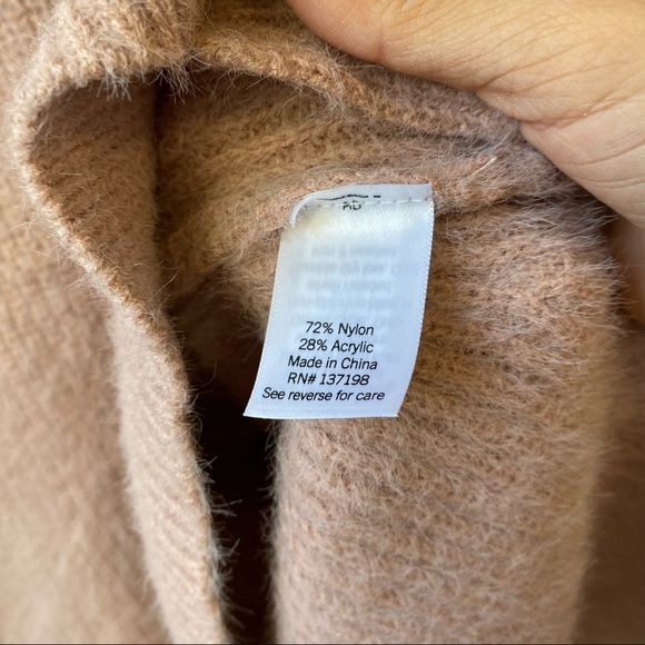 Kohls Sonoma Fuzzy Eyelash Cowlneck Tunic Sweater Blush Pink Women's Size 1X - Picture 8 of 8